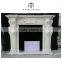 Hot Sell Customized natural white marble freestanding wood fireplace