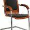 mahogany color sled bentwood black pvc with solid wood arm meeting guest office Chair Conference Chair A37-Y08