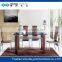 TB india market cheap tempered glass dining table