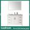 60" white high glossy wooden bathroom vanity single ceramic basin