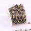 Fashion 5Meter Brown Agate Faceted Round Bead Rosary style Chain, Gold plated Wire Wrapped Chain Necklace DIY Jewelry Findings