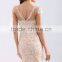 New fashion dress 2015 silver scoop sleeveless a-line knee-length beaded sequins bridesmaid dresses wedding dresses china