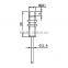 M8 cable series Non-flush standard inductive proximity sensor with short body