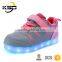 2016 Hot Selling Wholesale Shoe Soles Rubber Kid Shoe LED Light Shoes