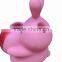 Pink Rabbit Bath Set Toy,Toothbrush Holder Plastic Toys