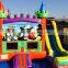 Frozen commercial bouncy castles, 3 in 1 purple and pink air trampoline for child