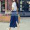 Autumn Winter Long Denim Skirt for Lady High Waist All-match Split Newest