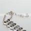 New Jewelry pave Jet stones 925 Sterling silver bracelet for woman Hot sale European Jewelry Anniversary Bracelet BR010