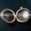 33MM vintage bronze antiqued flower engraved round photo locket pendants DIY supplies 1111045