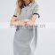 Cotton Pique contrast Collar Women Polo dress ,Long t shirt dress