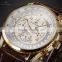 KS Genuine Leather Band Analog Automatic Mechanical Men Watch