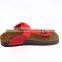 2015 red flip-flops cork outsole lady leather sandal shoes