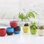 Mini Round Plastic Plant Flower Pot Home Office Decor Planter