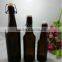 swing top amber glass beer bottle 1000 ml