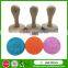 3D Custom Silicone Cookie Stamp With Wooden Handle Eco-friendly Food Grade Cute Silicone Cookie Stamp