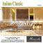 YB66 3.6Meter Luxury Italian Palace Long Dining Table with Golden Dining Chairs