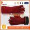 DDSAFETY 2017 Red Cow Split Leather Working Gloves With One Piece Back