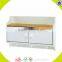 wholesale baby wooden white shelf with cabinet high quality white shelf W08D021