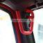Red Aluminium Alloy Antiskid Hard Mount Front & Rear Grab Bar Handle for Jeep Wrangler JK 2 & 4 Door 2007-2016