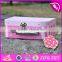 2017 Best sale lovely pink children wooden toy box for sale W08C171-S