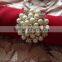 Silver Luxury Pearl & Rhinestone Napkin Ring For Wedding Candlelight Dinner