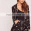 Custom Full Print Flower High Waisted Boxer Shorts Floral Print Suit Shorts Black