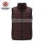 100% Nylon 90/10 Duck Down Feather Over 550 Fill Level, Mens Foldable Ultralight Down Vest