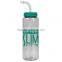 USA Made 32 oz Transparent Sports Bottle With Straw Lid - BPA/BPS-free, FDA compliant and comes with your logo
