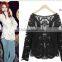 Summer Gouhua openwork lace blouse lace openwork short blouse female temperament lace blouse