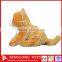 Wholesale cute yellow stuffed cat plush toy custom soft lifelike cat plush toy for kids