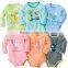 6 colors cartoon animal long sleeve baby romper