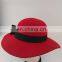 Winter girls fashion hats Imitation wool red formal hat with bowknot