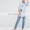 Fashion shirts for women cotton shirt with embroidered pattern