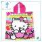 Hello Kitty cartoon charater printed baby bath towel with hood for Christmas promotion