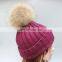 Tongxiang fur handmade raccoon fur pompom animal fur winter hats 2016