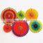 Rainbow Pinwheel Design Paper Fan Flower Wedding Party Baby Shower Decoration