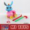 wholesale toy from china push and pull rabbit toy plastic farm animal toy
