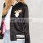 2016 Women Fashion Outwear Young Girl Embroidered Bomber Jackets Clothing for Teen