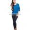 Blue Pintucks And Ruffle Top CHEFON Simple elegant long sleeve pintuck pleats pictures of blouses models 2015 CHEFON Simple eleg
