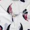 2017 new design feather pattern fly sleeve blouse, sexy woman clothes ladies blouse top