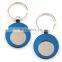 Dying different colors popping rotating trolley coin token keyring