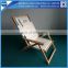 Adjustable wooden foldable reclining beach chair