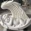 Open Wings Serene Baby Angel White Headstones