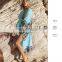 Saida de Praia 2019 Beach Cover up Long Beach Dresses Tunic for Beach Pareos Robe de Plage Print Women Beachwear Bikini Cover up