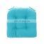 Recyclable Cheap Soft Patio Outdoor Solid Blue Non-slip U-shaped Tufted Chair Pad with Ties Home