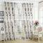 Manufacturer direct sale American rural style cotton and linen plant printed semi-shading bedroom living room blackout curtain
