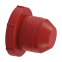 Red PP plastic male thread plug of JIC thread pipe fittings FJP series