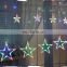 2.5M LED Star Shaped Curtain Lights Christmas Garland 220V String Fairy Lamp Wedding Holiday Party Decoration