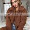 2021 cross-border European and American autumn and winter tops women's warm velvet coat jacket