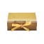 Wholesale custom logo Gold  folding box gift packaging